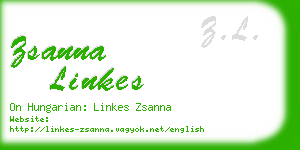 zsanna linkes business card